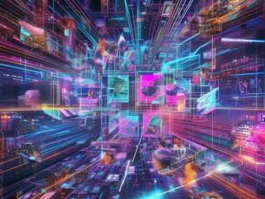 科技动态海报，数字时代视觉盛宴